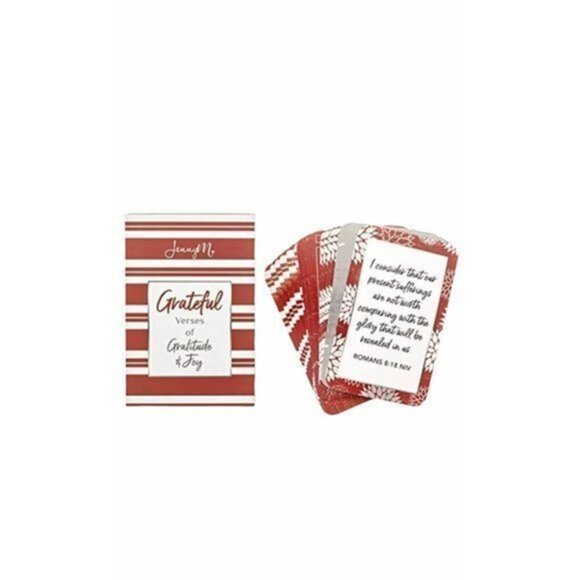 JennyM Grateful Verses of Gratitude & Joy Bible Verses Inspirational Prayer Card - Picture 1 of 7